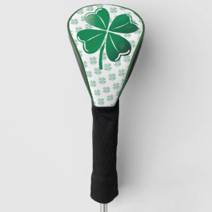 Glückliches vierblättriges Kleeblatt Irisches Sham Golf Headcover