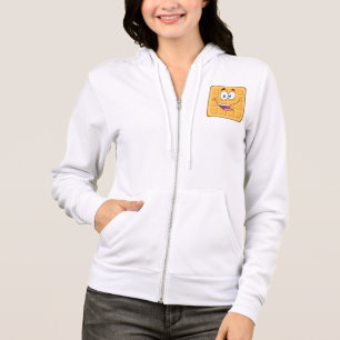Glückliches Waffel-Kawaii-Lächeln Frühstücksessen Hoodie