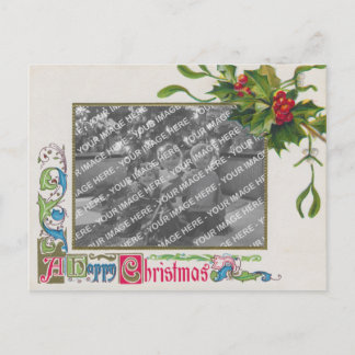 "Glückliches Weihnachts" Vintage Feiertagspostkarte
