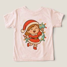 Glückliches Weihnachtsmann-Mädchen mit Weihnachtsl