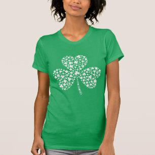 Glückliches Weißes Vierblattklee  T-Shirt