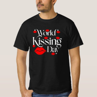 Glückliches Welt-Kuss-Tag Kreatives Grafik-T-Shirt T-Shirt