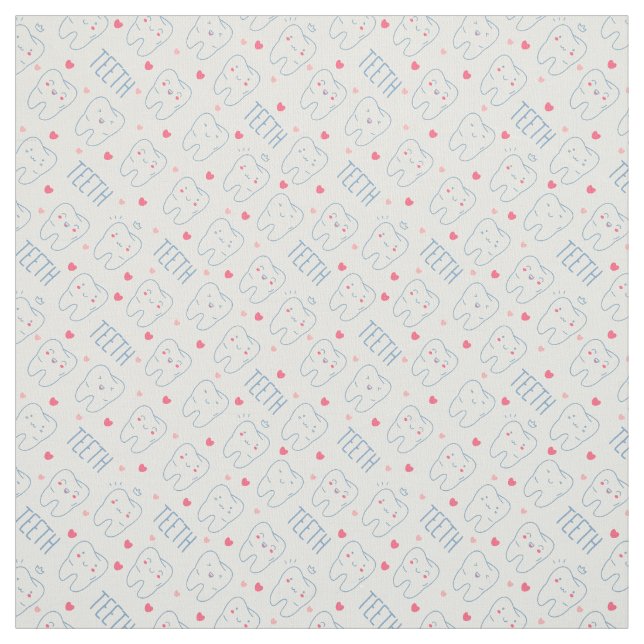 Glückliches Zahn-Pastellmuster Stoff (Muster)