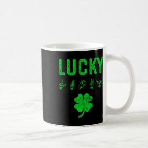 Glückliches Zeichen Sprach Taub Bewusstsein St Pat Kaffeetasse