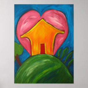 Glückliches Zuhause Druck Poster