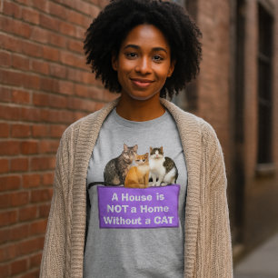Glückliches Zuhause / Katzenliebhaber Personalisie Tri-Blend Shirt