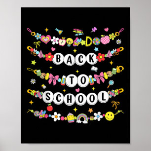 Glückliches Zurück zur Schule Armband Erster Schul Poster