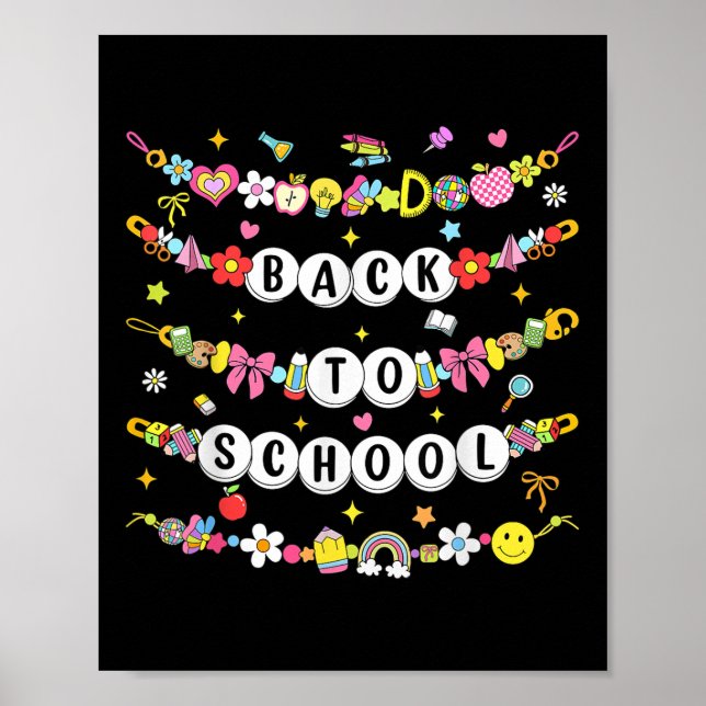 Glückliches Zurück zur Schule Armband Erster Schul Poster (Vorne)