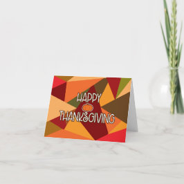 GLÜCKLICHKEIT DANKSGIVING Dreiecke fallen Grußkart Feiertagskarte