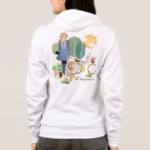 GLÜCKLICHKEIT IST Chow Corgi - weiße BACK & FRONT Hoodie