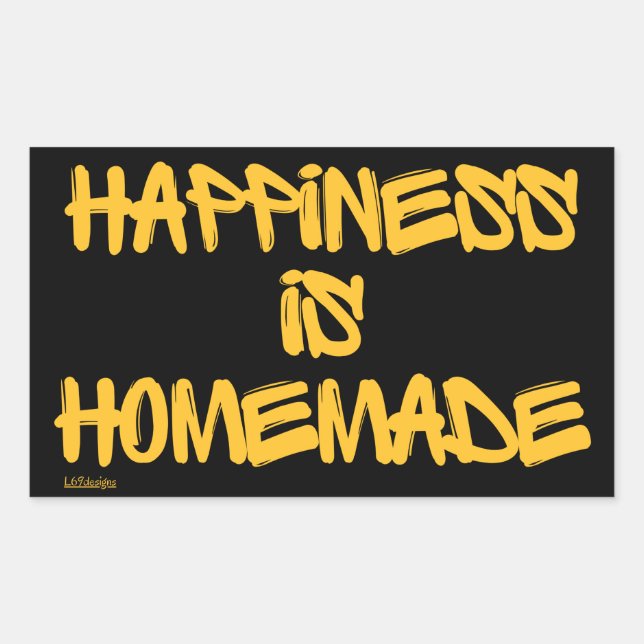 GLÜCKLICHKEIT IST EIN inspirierendes Zitat Rechteckiger Aufkleber (Vorderseite)