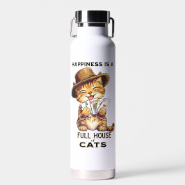 GLÜCKLICHKEIT IST EIN VOLLSTÄNDIGES HAUS VON KATZK TRINKFLASCHE