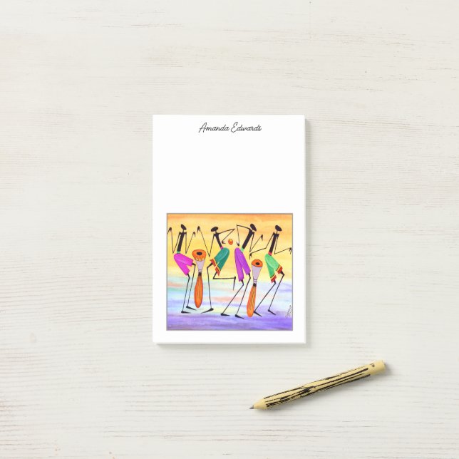 Glücklichsein nach der Veröffentlichung Post-it Klebezettel (Auf Schreibtisch)