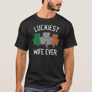 Glücklichste Ehefrau je St Patrick S Day Irish Kar T-Shirt
