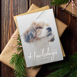 Glücklichste Feiertage | Hunde Foto Weihnachtsmini Feiertagskarte