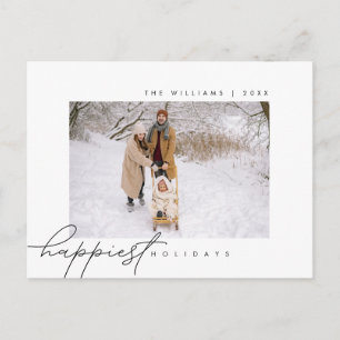 Glücklichste Ferien, frohe Weihnachten, Foto Postkarte