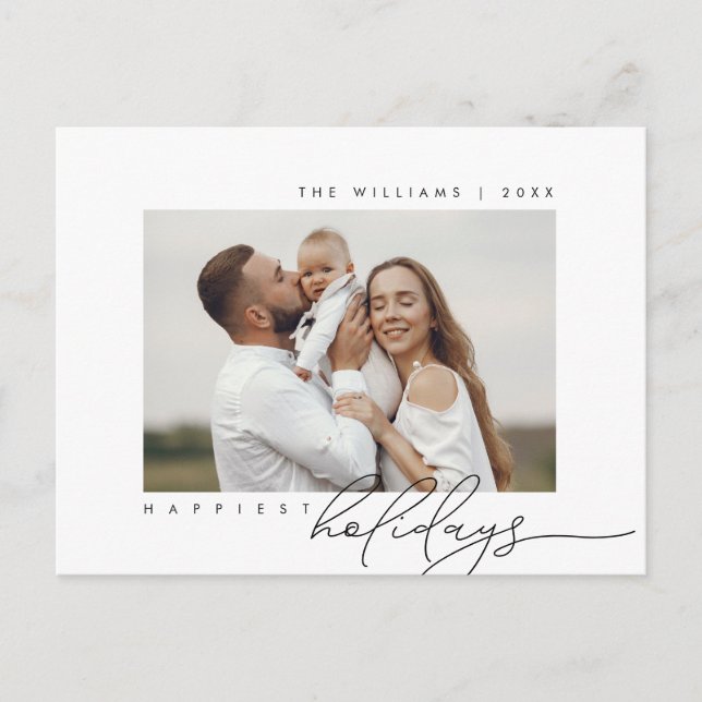 Glücklichste Ferien, frohe Weihnachten, Foto Postkarte (Vorderseite)