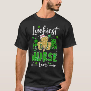 Glücklichste Krankenschwester je Pflege St Patrick T-Shirt