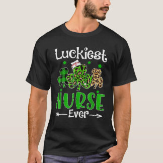 Glücklichste Krankenschwester je Pflege St Patrick T-Shirt
