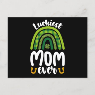 Glücklichste Mama je Familie St Patrick's Day Postkarte