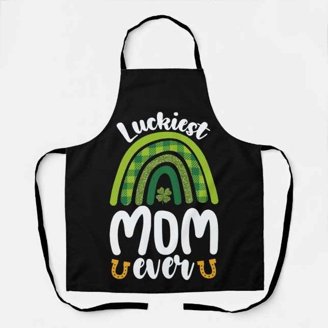 Glücklichste Mama je Familie St Patrick's Day Schürze (Vorderseite)