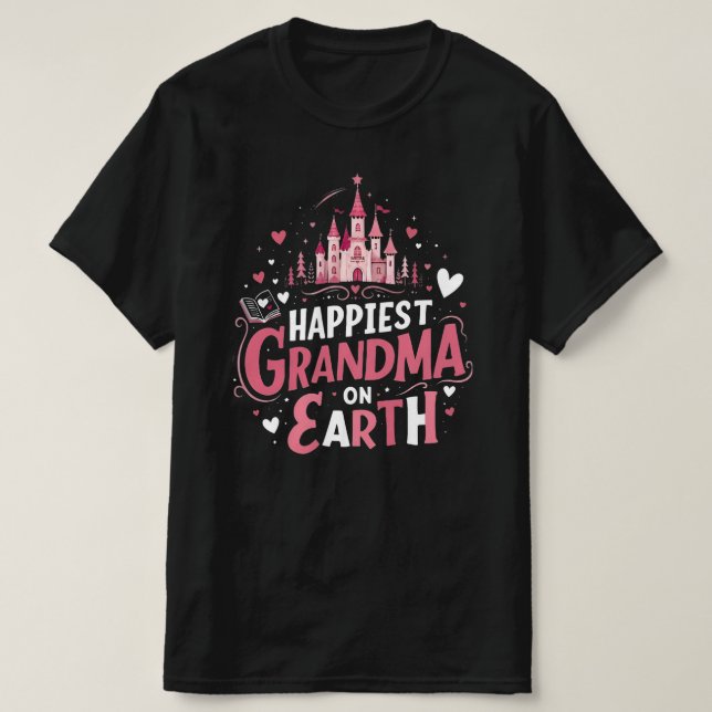 Glücklichste Oma, beste Großmutter der Welt T-Shirt (Design vorne)