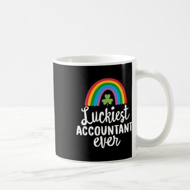 Glücklichster Buchhalter Aller Zeiten St. Patrick' Kaffeetasse (Rechts)