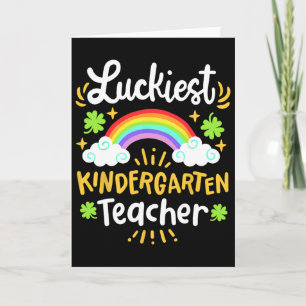Glücklichster Kindergarten-Lehrer St. Patricks Day Karte