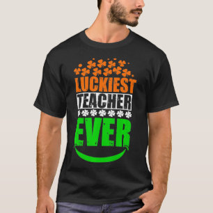 Glücklichster Lehrer je St Patricks Day Irish Clov T-Shirt