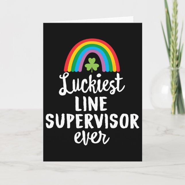 Glücklichster Linienleiter, der je am St. Patrick' Karte (Vorderseite)
