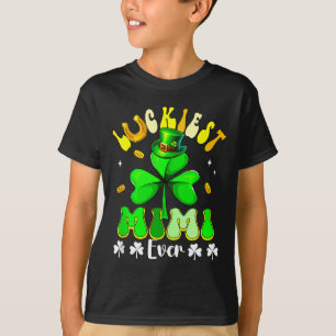 Glücklichster Mimi Patrick's Day Shamrocks lustige T-Shirt