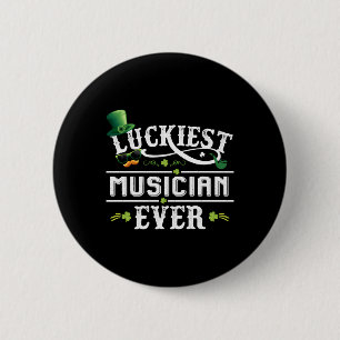 Glücklichster Musiker je Leprechaun St Patrick Day Button