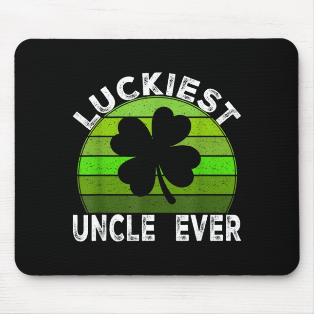 Glücklichster Onkel Shamrocks Glücklicher St. Patr Mousepad (Vorne)