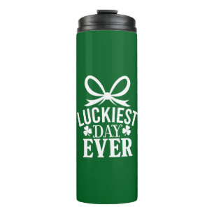 Glücklichster Tag je St Patricks Day Irish Lucky Thermosbecher