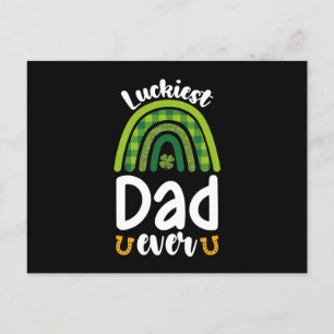 Glücklichster Vater je Familie St Patrick's Day Postkarte