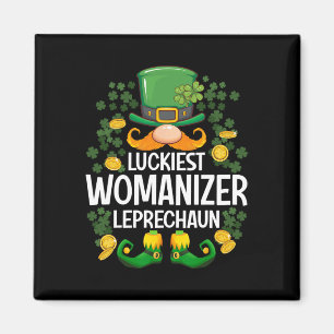 Glücklichster Womanizer Leprechaun St Patricks Day Magnet