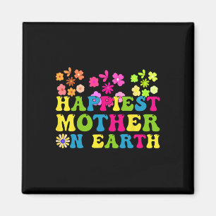 Glücklichstes Mama auf Erden Groovy Happy Mother D Magnet
