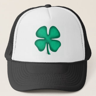 Glücks-4-Blatt-Irland-Klee-schwarze Trucker-Mütze Truckerkappe