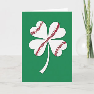 Glücks-Baseball-Vierblattkarte Karte