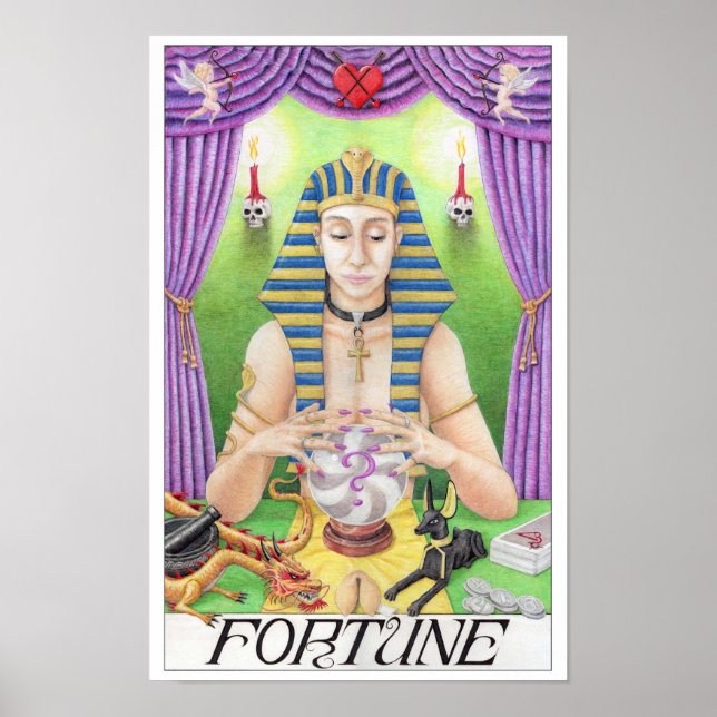 Glücks-Tarotkarte Poster (Vorne)