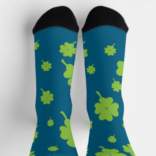 Glücks-Vier-Blatt-Klee-Socken St. Patrick’s Tag Socken
