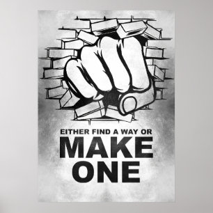 Glücksangebot finden Sie entweder einen Weg oder m Poster