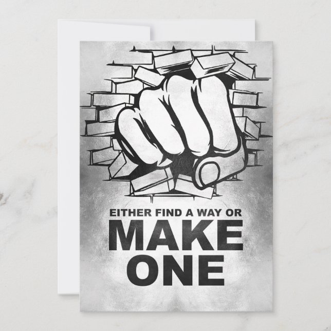 Glücksangebot finden Sie entweder einen Weg oder m Save The Date (Vorderseite)