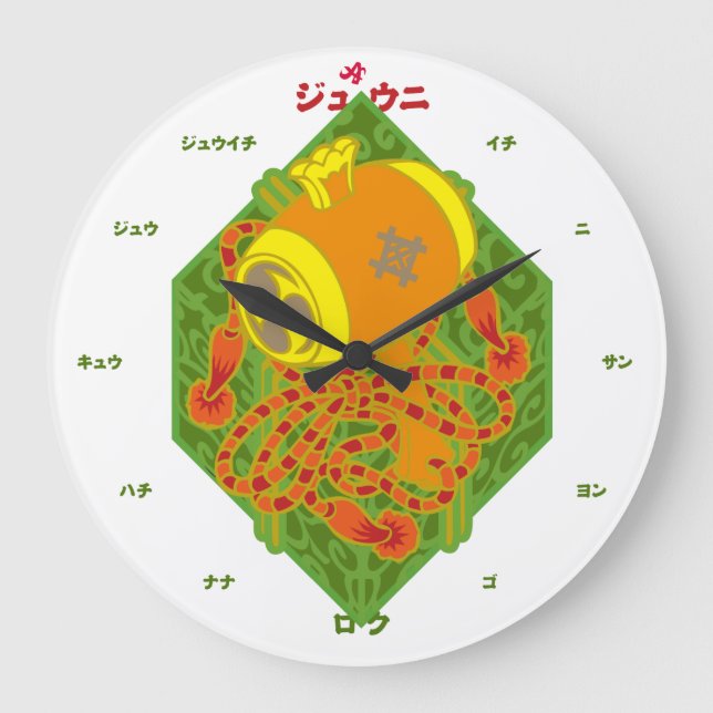 Glücksballett und Brust Große Wanduhr (Vorderseite)