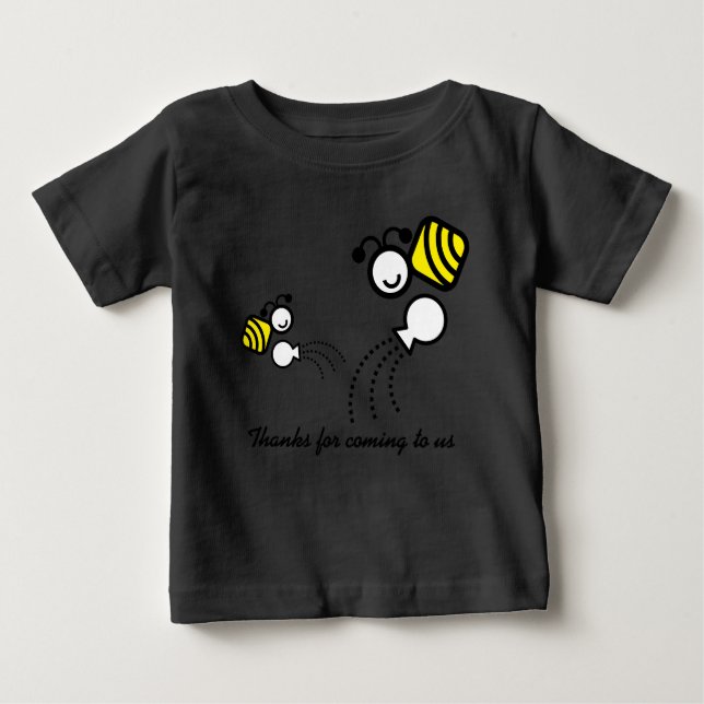 Glücksbienen Baby T-shirt (Vorderseite)
