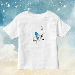 Glücksblauer Vogel Kleinkind T-shirt