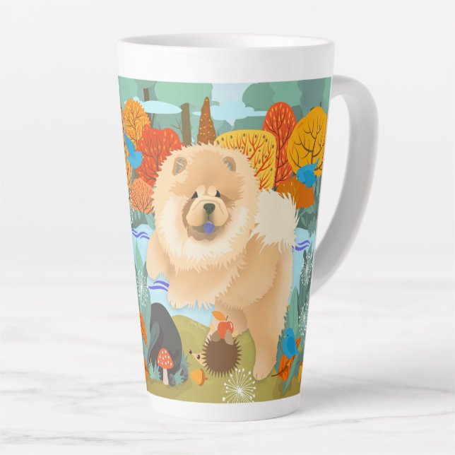 GLÜCKSBLUEBIRDS KENNEN Latte-Tasse mit Text Milchtasse (Rechte Ecke)