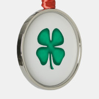 Glücksbringer 4-Blatt-Irland-Klee weiß r Premium-O