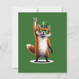 Glücksbringer Fuchs Shamrock Sonnenbrille St. Patr