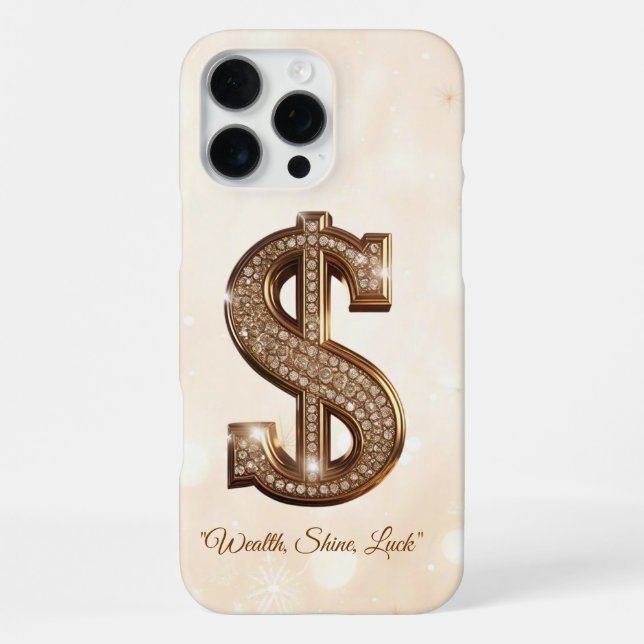 "Glücksbringer Goldenes Glück" iPhone Hülle (Rückseite)
